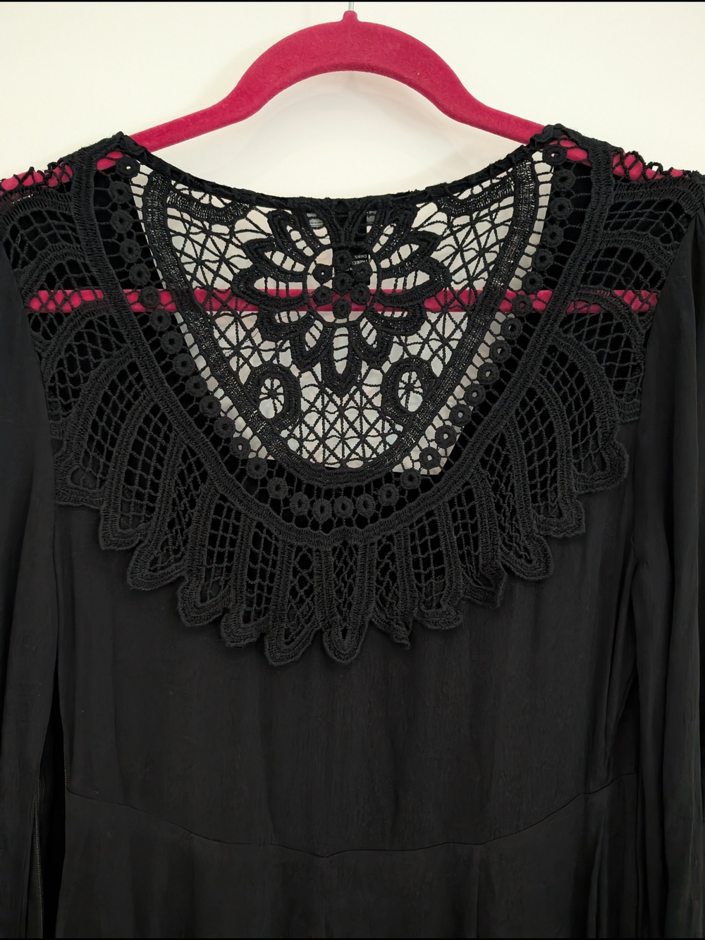 Forever21 Long Sleeve Maxi Dress with Lace Back, Size S - Picture 4 of 7